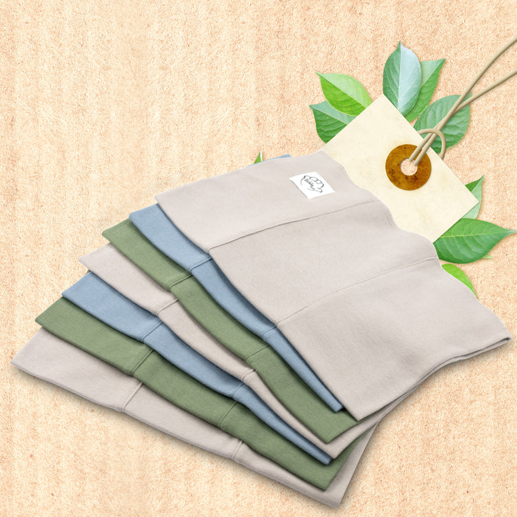 Baby Burp Cloths for Boys and Girls - 7 Pack Large 100% Cotton Double Layered Extra Absorbent Burp Rags, Grey-Green