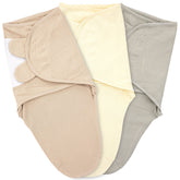 Bublo Baby Swaddle Blanket Boy Girl, 3 Pack Small-Medium Size Newborn Swaddles Preemi Size , Infant Adjustable Swaddling Sleep Sack, Solid