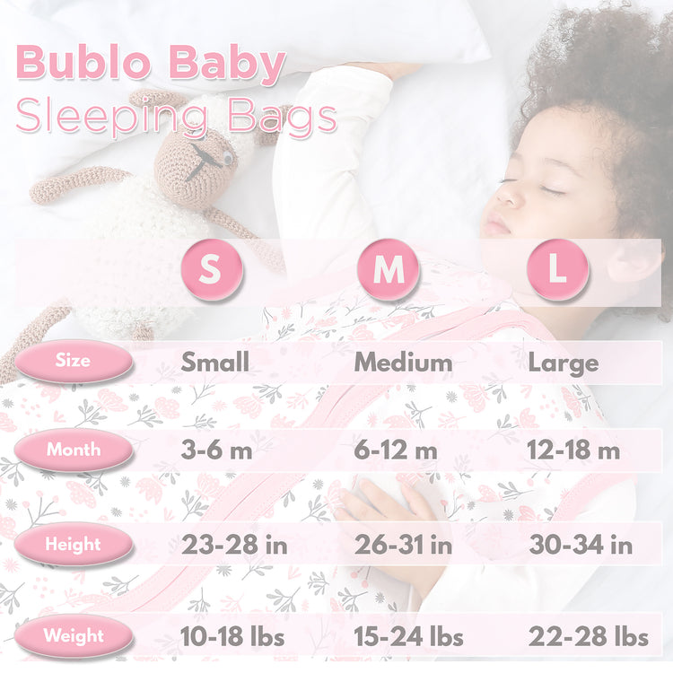 Baby Baby Wearable Blanket, Cotton Sleep Sacks for 6-12 Months, 2 Pack Unisex Sleeping Bag Sack, Medium Size, 2-Way Zipper, 0.5 Tog Breathable Cotton