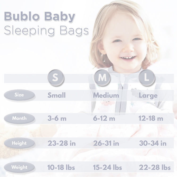 Bublo Baby Baby Wearable Blanket, Cotton Sleep Sacks for 6-12 Months, 2 Pack Girls  Sleeping Bag Sack, 2-Way Zipper, 0.5 Tog Breathable Cotton, Pink