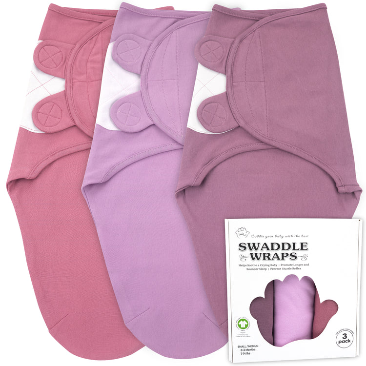 Baby Swaddle Blanket Boy Girl, 100% Organic Cotton, 3 Pack Large Size  Newborn   Swaddles 0-3 Month, Infant Adjustable Swaddling Sleep Sack