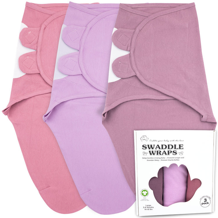 Baby Swaddle Blanket Wrap, 3-Pack Organic Newborn Swaddle Sack, Baby Swaddles 3-6 Months, Swaddles for Newborns, Baby Sleep Sack, Baby Swaddle Blanket Wrap