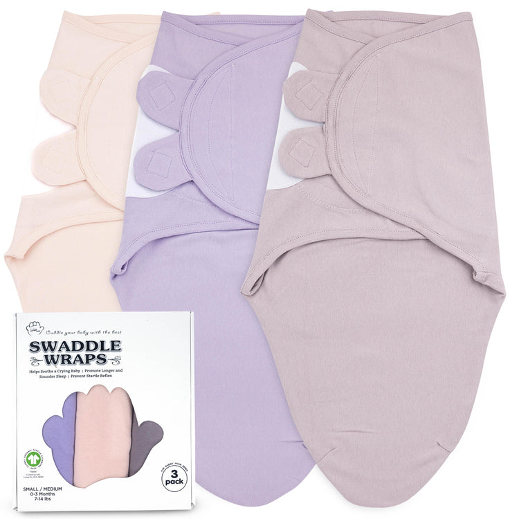 Baby Swaddle Blanket Wrap, 3-Pack Organic Newborn Swaddle Sack, Baby Swaddles 0-3 Months, Swaddles for Newborns, Baby Sleep Sack, Baby Swaddle Blanket Wrap