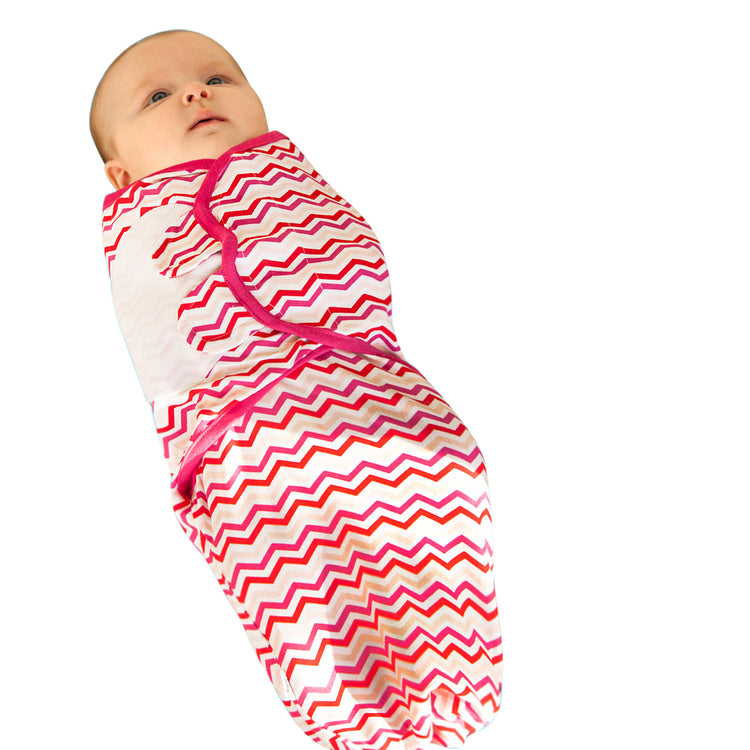 Bublo Baby Swaddle Blanket Boy Girl, 3 Pack Small-Medium Size Newborn Swaddles 0-3 Month, Infant Adjustable Swaddling Sleep Sack, Pink/Fushia