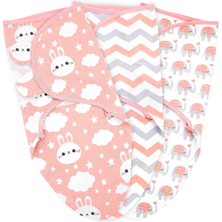 Bublo Baby Swaddle Blanket Boy Girl, 3 Pack Small-Medium Size Newborn Swaddles 0-3 Month, Infant Adjustable Swaddling Sleep Sack