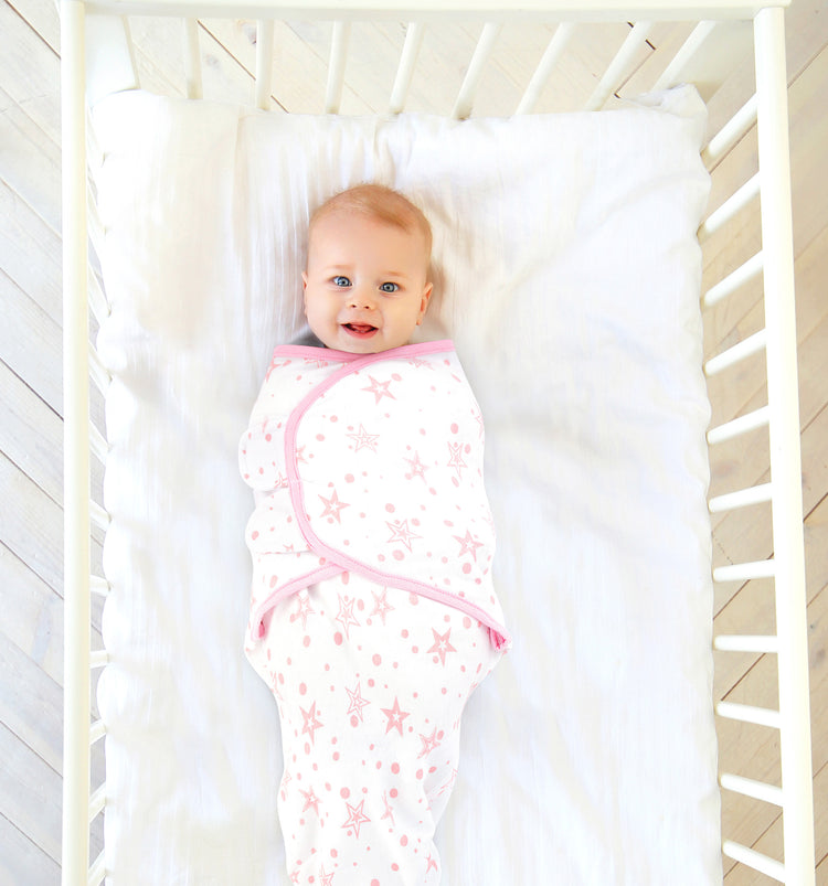 Bublo Baby Swaddle Blanket Boy Girl, 3 Pack Large Size Newborn Swaddles 3-6 Month, Infant Adjustable Swaddling Sleep Sack, Rose Pink