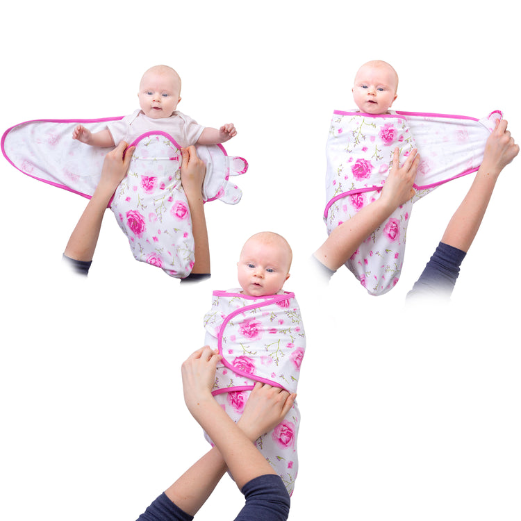 Bublo Baby Swaddle Blanket Boy Girl, 3 Pack Small-Medium Size Newborn Swaddles 0-3 Month, Infant Adjustable Swaddling Sleep Sack, Bufalo Hearts