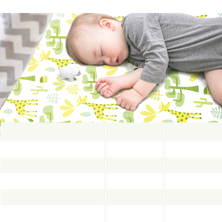 Bubo Baby Pack and Play Fitted Sheet, Portable Pack N Plays Mini Crib Sheets, 2 Pack Play Sheets, 100% Jersey Cotton Playard Sheets, Green